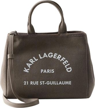 Karl Lagerfeld Le mini cabas convertible - Dames - Mini tas - Bruin - ONE Size - Katoen - Tassen