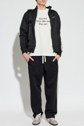 Palm Angels T-shirt With Print, Mens, Cream