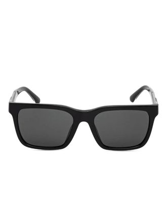 Emporio Armani rectangle-frame sunglasses - men - Acetate - 57 - Black