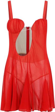 Nensi Dojaka Asymmetrical Panel Godet Mini Dress