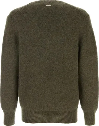 Ferragamo Mens Dark Green Cashmere Sweater Uniformgreen Maglieria