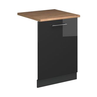 Vicco Panel Frontal Del Lavavajillas Fame-line, Antracita Alto Brillo, 60 Cm, Et Roble Vicco