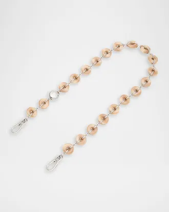 Loewe Donut Chain Shoulder Strap in Acetate and Stainless Steel