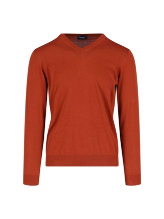 Drumohr V-Neck Sweater - Orange