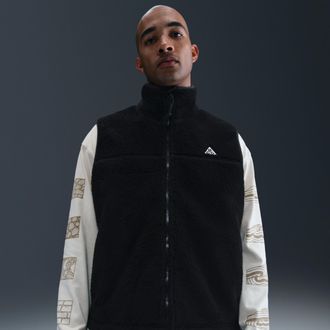 Nike Mens Nike ACG Canwell Glacier Therma-FIT ADV Vest in Black | HV1111-010