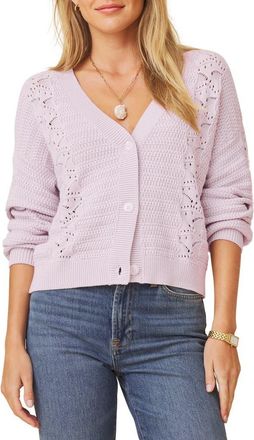 Splendid Bridget Cotton Cardigan in Orchid Purple at Nordstrom, Size X-Small