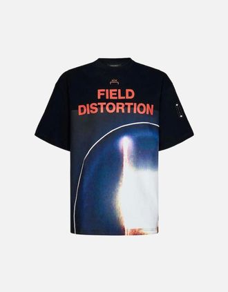 A-Cold-Wall* Mens Field Distortion T-Shirt - Black - Size: 38
