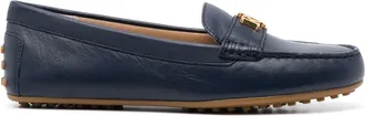 Lauren Ralph Lauren Barnsbury leather loafers - women - Rubber/Calf Leather/Calf Leather - 11 - Blue