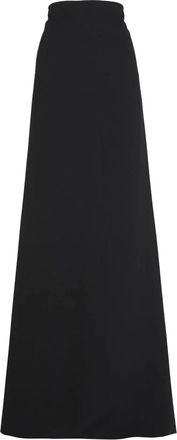 Cortana Ever- lange zwarte rok - Dames - Maxi Rokken - Zwart - L - Satijn - Rokken