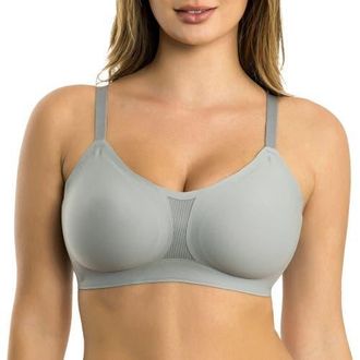 Affinitas Simplicity Seamless Wire-Free Bra in Grey at Nordstrom, Size X-Large