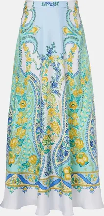 Etro Gonna lunga in seta con stampa