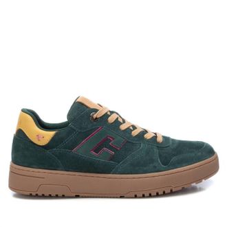 Xti Womens Leather Sneakers In Kakhi