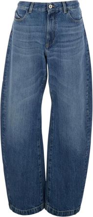 The Attico Jeans, Dames, Blauw, W27, Denim, Lange Broek Gewassen Denim