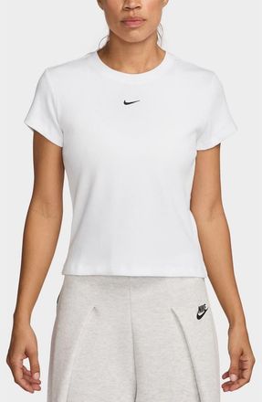 Nike Sportswear Rib Cotton Blend T-Shirt in White at Nordstrom, Size Xx-Large