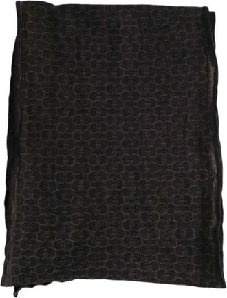 Gucci Pre-owned Foulard - Heren - Vintage Accessoires - Zwart - ONE Size - Wol - Vintage