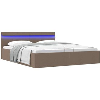 vidaXL Vidaxl - Giroletto Idraulico Contenitore led Tortora Tessuto 160x200cm