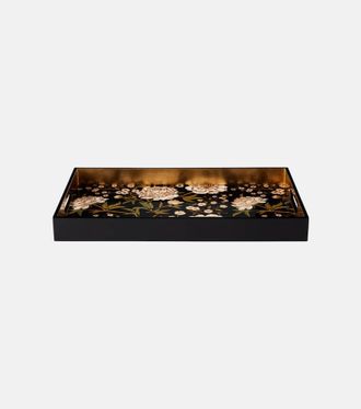Les-Ottomans Floral lacquered wooden tray
