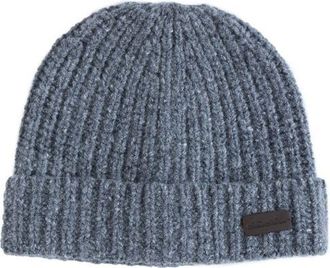 Brooks Brothers Donegal Wool Shaker Rib Beanie in Charcoal at Nordstrom