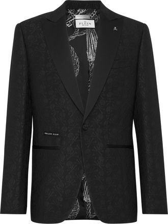 Philipp Plein Jacquard Blazer Skull & Bones
