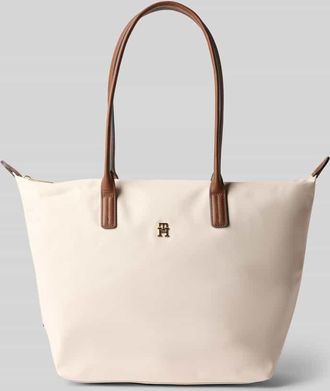 Tommy Hilfiger Shopper mit Leder-Details Modell POPETTE in Ecru, Gr&ouml;&szlig;e 1