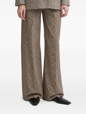 Drykorn Pantaloni svasati con motivo a spina di pesce - Marrone