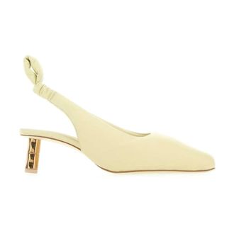 Boyy Schoenen, Dames, Geel, 38 EU, Leer, Pastelgele Puffy Leren Pumps