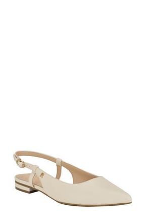 Tommy Hilfiger Vamina Slingback Pointed Toe Flat in Ivory at Nordstrom Rack, Size 5.5