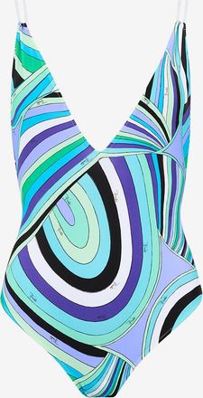 Pucci Badeanzug mit tiefem V-Ausschnitt Iride
