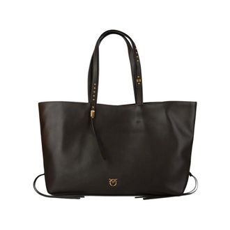 Pinko Tote Bags, female, Black, Size: ONE SIZE Cabas Classic Bag Vitello Morb