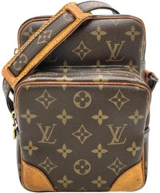 Louis Vuitton Pre-owned Monogram Canvas Shoulder Bag - Dames - Vintage Schoudertas - Bruin - ONE Size - Vintage