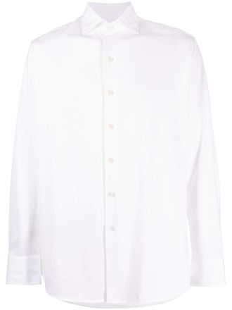 Boggi Milano spread-collar cotton shirt - White
