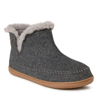Dearfoams Brixen Bootie Slipper in Dark Heather Grey at Nordstrom, Size 10