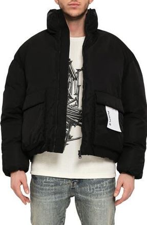Purple Down Puffer Jacket in Black at Nordstrom Rack, Size Medium