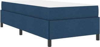 vidaXL Cama Tipo Box Spring Azul Y Negro 100 X 200 Cm Vidaxl