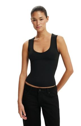 Cotton On Womens Hold Me V Neck Tank in Black at Nordstrom, Size Xx-Small