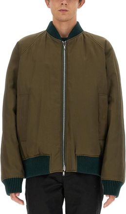 Burberry Green Reversible Bomber Jacket