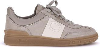 Valentino Garavani Beige Calf Leather Bos Taurus Low Top Womens Sneakers