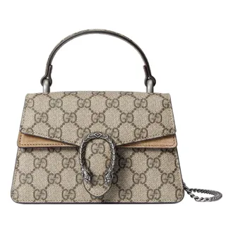 Gucci (WMNS) Gucci Dionysus Mini Top Handle Bag Beige Ebony 752029-KHNRN-8642