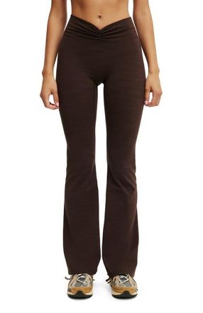 Cotton On Womens Active Ultra Soft Scrunch Front Flare in French Roast Marle at Nordstrom, Size X-Small