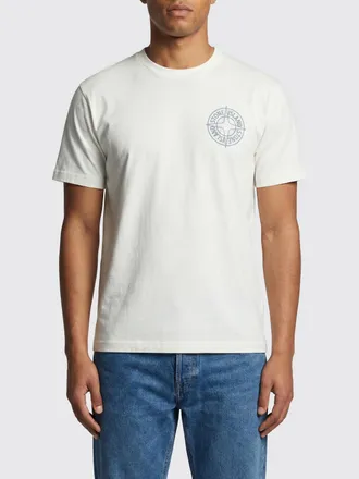 Stone Island T-shirt in cotone con logo Stone Island