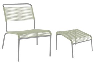 Schubiger M&ouml;bel Spaghetti-Lounger + Hocker S&auml;ntis