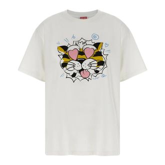 Kenzo Dames, Tops, Wit, Maat: L Katoen