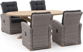 Intenso Furniture Intenso Mazzano/ROUGH-Y Ellips 200cm dining tuinset 5-delig verstelbaar