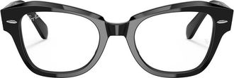 Ray-Ban State Street cat-eye glasses - unisex - Acetate - 48 - Black