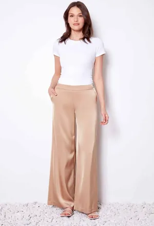 UP Wide Leg Belize Pants In Almond