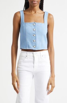 Veronica Beard Spensley Denim Top in Bayside at Nordstrom, Size 10