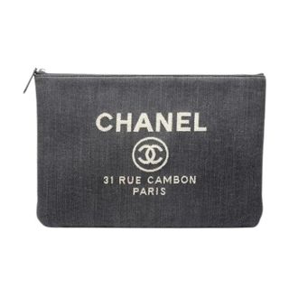 Chanel Pre-owned Clutches, female, Blue, Size: ONE SIZE Pre-owned Vintage Clutch Bag