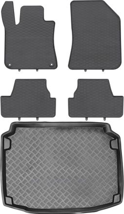 OEM Juego De Alfombrillas De Goma Para Peugeot 308 Ii Hatchback (2013-2021) + Alfombrilla Para Maletero