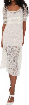 For Love & Lemons Marilyn Midi Dress In Cream