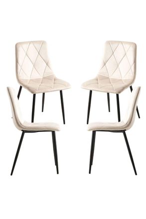 Regalos Miguel Regalos Miguel - Packs Sillas Comedor - Pack 4 Sillas Lyke Terciopelo - Beige